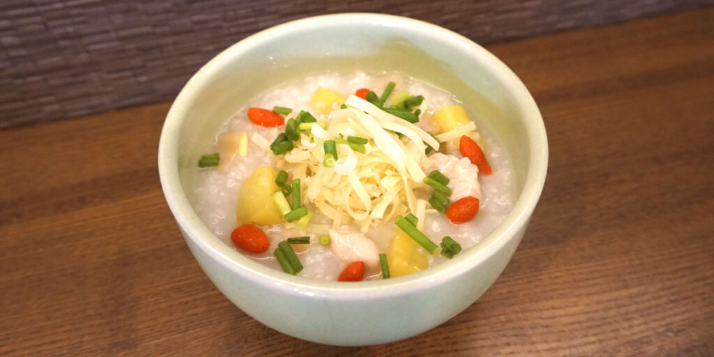 鶏と根菜の中華粥