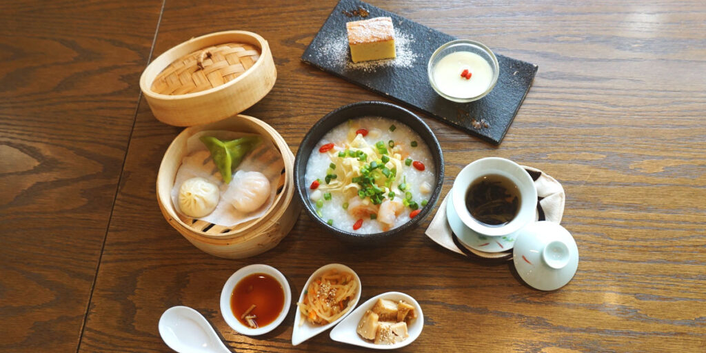 海老と貝柱の中華粥ランチセット2510