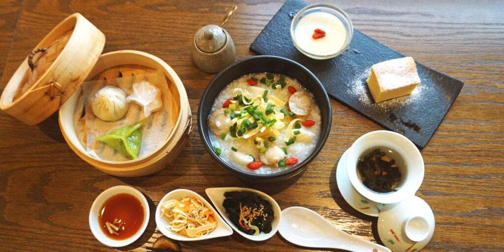 帆立とイカの中華粥ランチセット2512