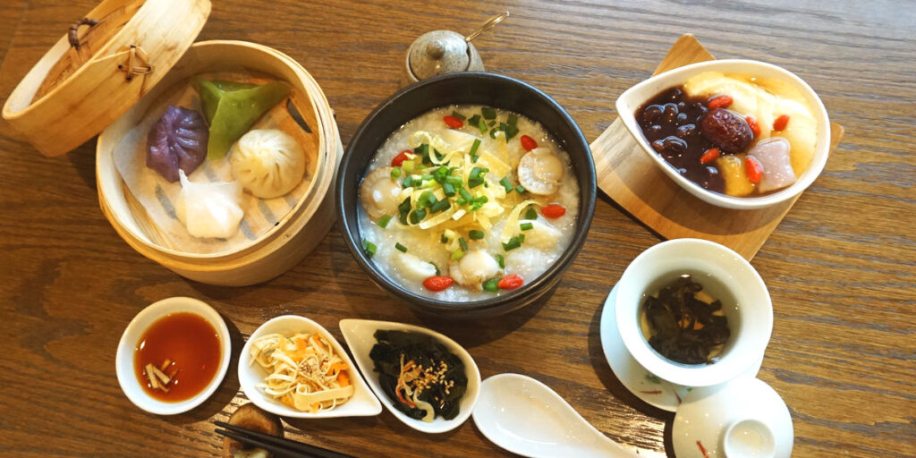 帆立とイカの中華粥ディナーセット2512