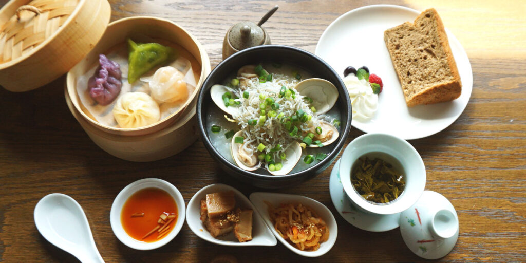 蛤としらすの中華粥ディナーセット2604