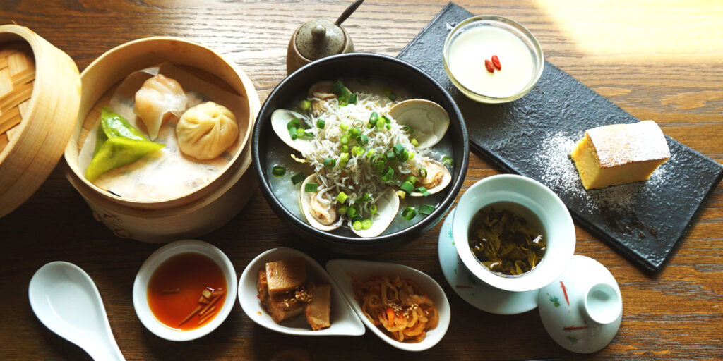 蛤としらすの中華粥ランチセット2604